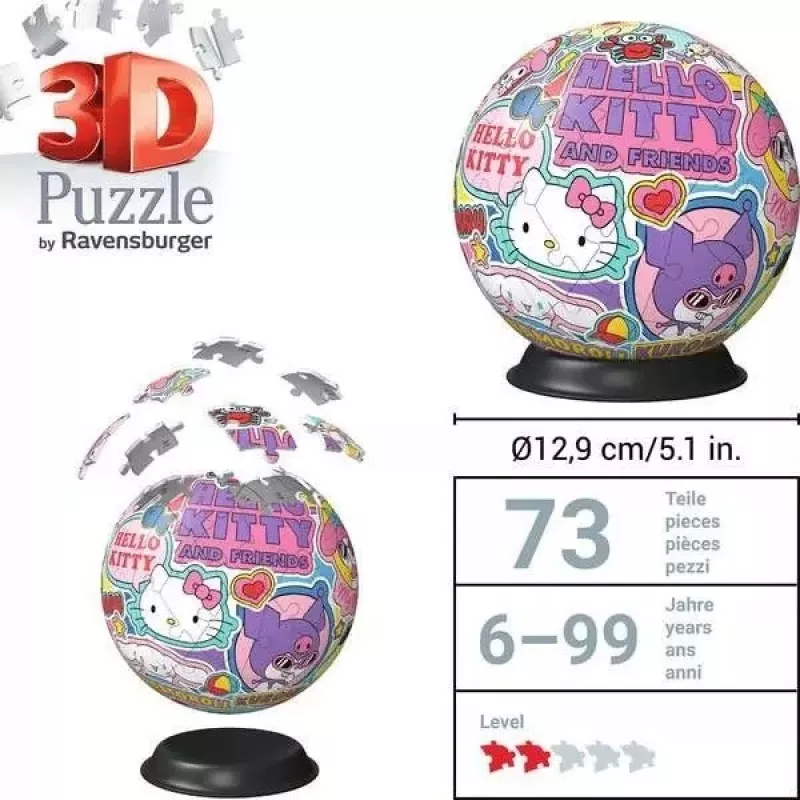 Puzzel Ravensburger Hello Kitty 72 stukjes aanbevolen leeftijd 6 tot 99
