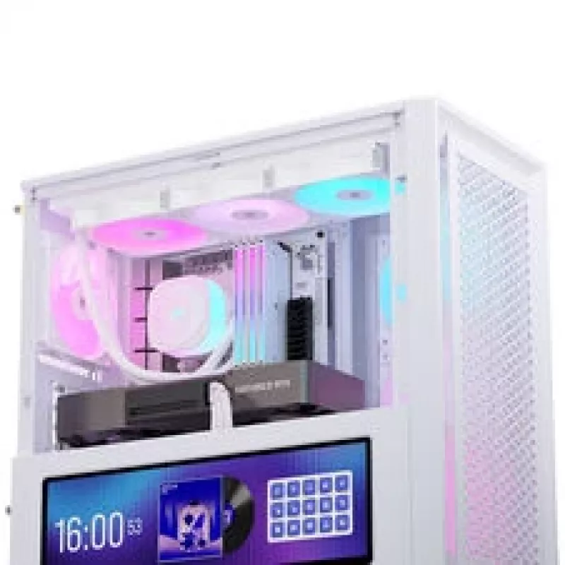 Corsair FRAME 4000D LCD RS pc-behuizing, midi-tower, ATX, ARGB, gehard glas - wit