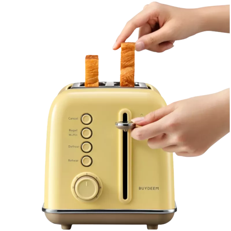 BUYDEEM 2-broodjes toaster, model DT620E, kleur Mellow Yellow, EU