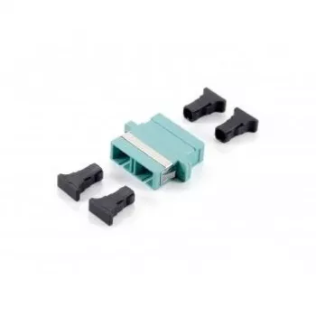 Equip SC glasvezelkoppeling, OM3 multimode duplex, SC, turquoise, multimode, 34,7 mm, 9,4 mm, 33 mm
