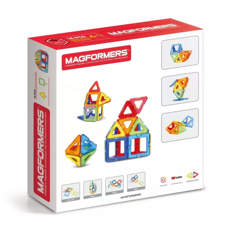 Magnetische bouwset MAGFORMERS 14-delige set — 14 magnetische geometrische bouwstenen