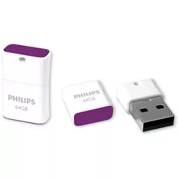 Philips FM64FD85B/00 USB-flashdrive 64 GB USB Type-A 2.0 paars, wit