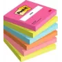 3M 654-6-POP plaknotities vierkant multicolor 100 vellen zelfklevend