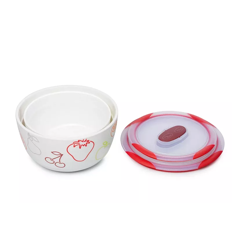 Komset OURSSON BS4781RC/DC rond keramiek 3L wit 2 st.