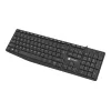 Bedrade full-size toetsenbord NATEC NAUTILUS NKL-1950 — USB, QWERTY US International, 105 toetsen, zwart