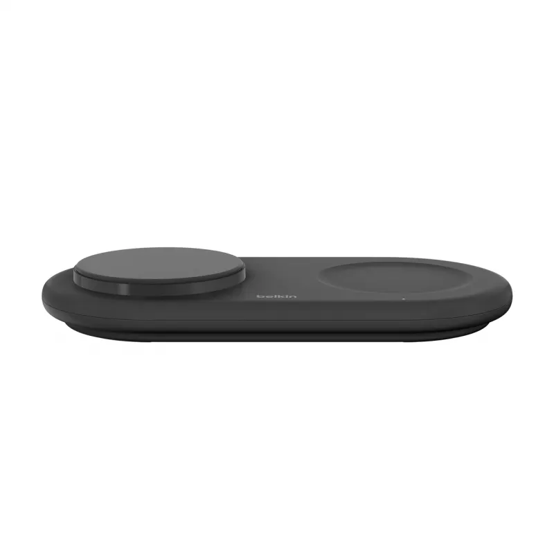 Belkin WIZ021VFBK – 2-in-1 draadloos laadstation met Qi2-technologie 15 W, zwart