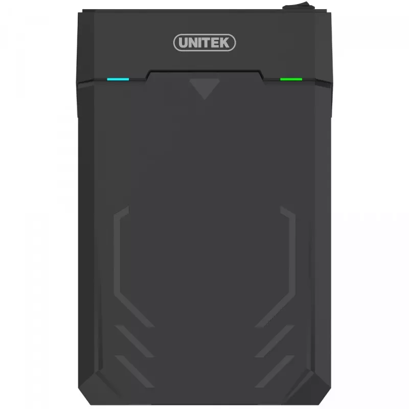 HDD/SSD-behuizing Unitek Y-3035 — 2,5/3,5 inch SATA, USB 3.2 Gen 1 (USB Type-B), 6 Gbit/s, zwart, AC-adapter