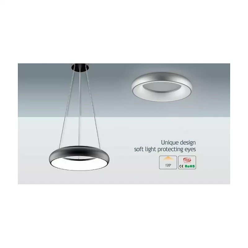 Synergy 21 LED-rondlamp Donut nw zilver 25w