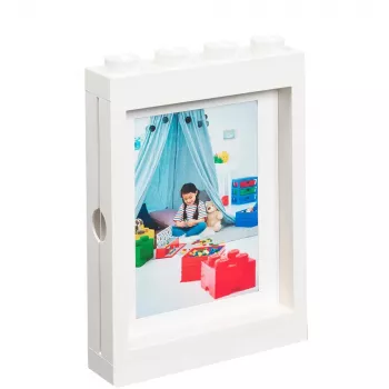 LEGO fotolijst PICTURE FRAME, (B)191 x (H)268 mm, wit van ABS-kunststof, met 4 noppen, stapelbaar, passend voor - 1 stuk