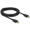 Delock - DisplayPort-kabel - DisplayPort (M) naar DisplayPort (M) - 3 m - vergrendeld - zwart