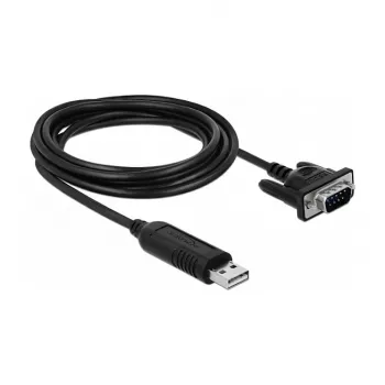 Seriële kabel DeLOCK 66282 zwart 1,8 m RS-232 USB Type-A