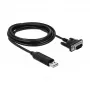 Seriële kabel DeLOCK 66282 zwart 1,8 m RS-232 USB Type-A