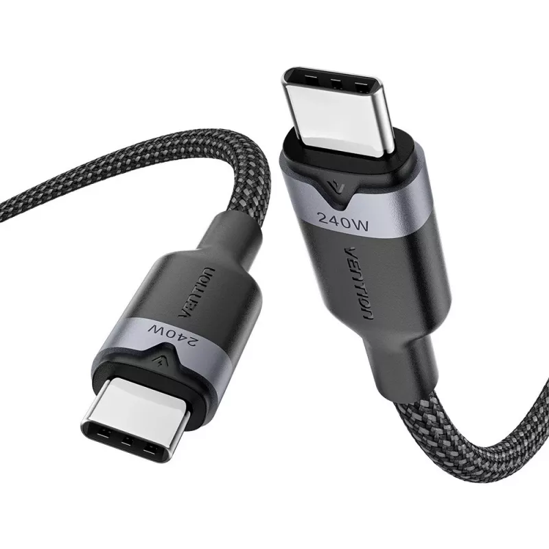 USB-C naar C 2.0 Vention 3.1 5A 240W 2m BK kabel