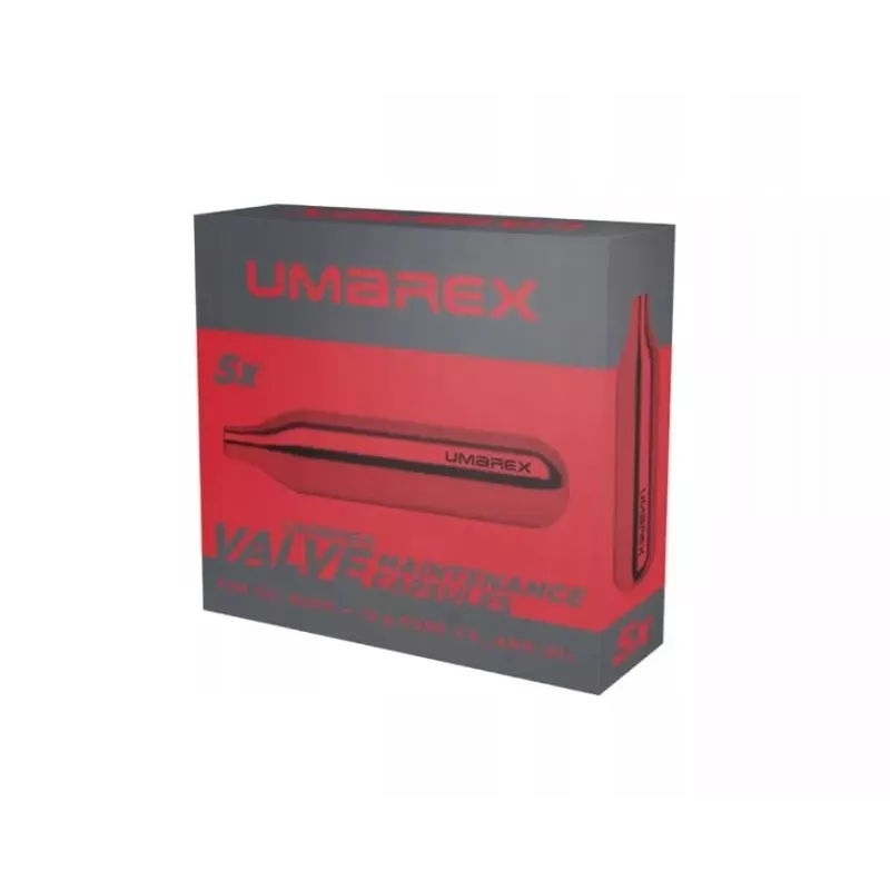 CO2-capsules UMAREX KOL.121-229 12 g — metaal 12 g, 5-pack voor luchtgeweren en RAM-markers