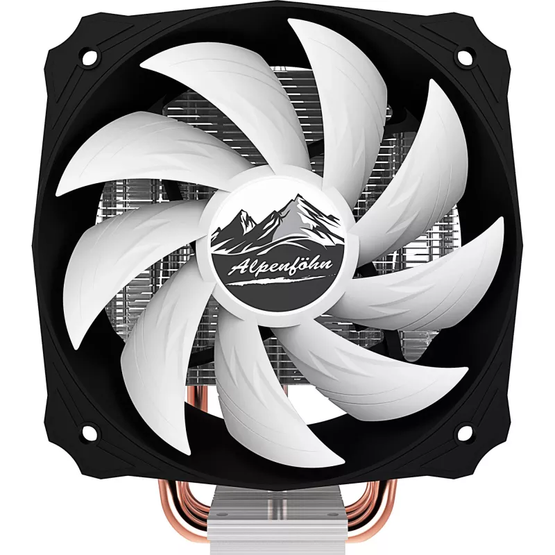 Alpenföhn Ben Nevis processorkoeler 12 cm zwart, koper, zilver, wit