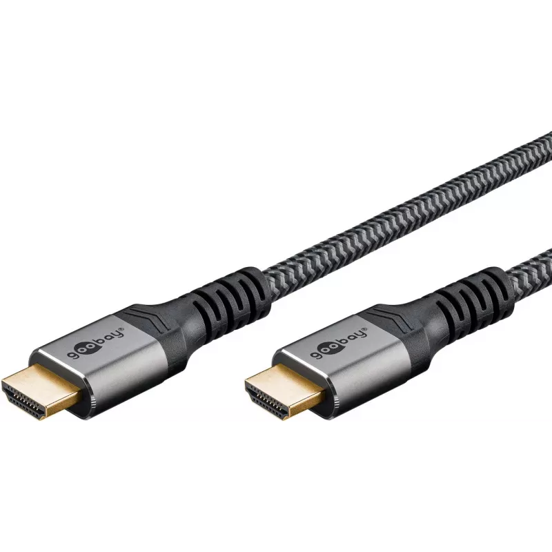 Plus High-Speed HDMI-kabel met Ethernet, 4K @ 60Hz (grijs, 15 meter)