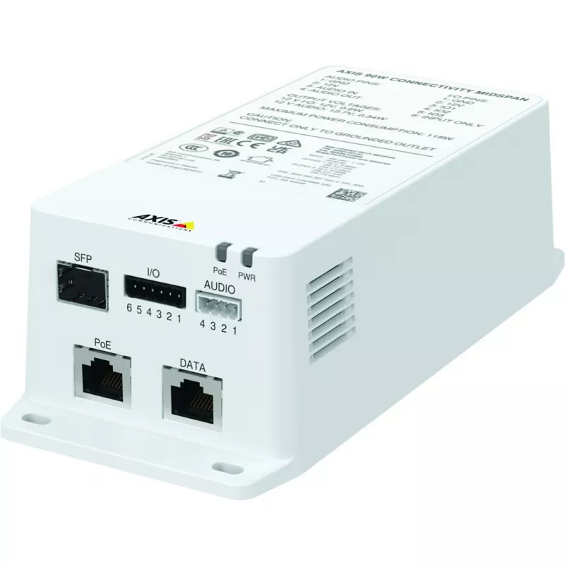 Midspan Axis TU8003 90W bekabeld Ethernet 10/100/1000 Mbit/s wit