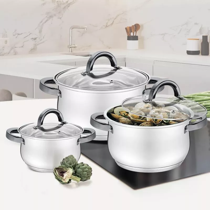 MAESTRO MR-3522-6M-BLACK 6-delige pannenset