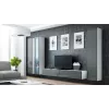 Cama vitrinekast VIGO '180' 180/40/30 wit/grijs glanzend