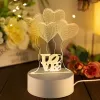 Nachtlamp Extralink HOME 3D optische illusie vier harten USB nachtlamp