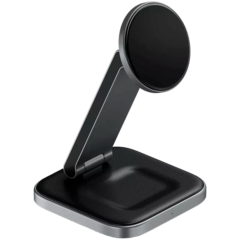 SATECHI 3-in-1 opvouwbaar Qi2 draadloos oplaadstation (Space Gray) met Type-A-, C-, G-stekkers