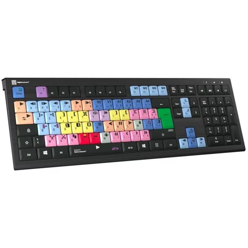 Logickeyboard LKB-MCOM4-A2PC-FR toetsenbord USB AZERTY Frans zwart (LKB-MCOM4-A2PC-FR)