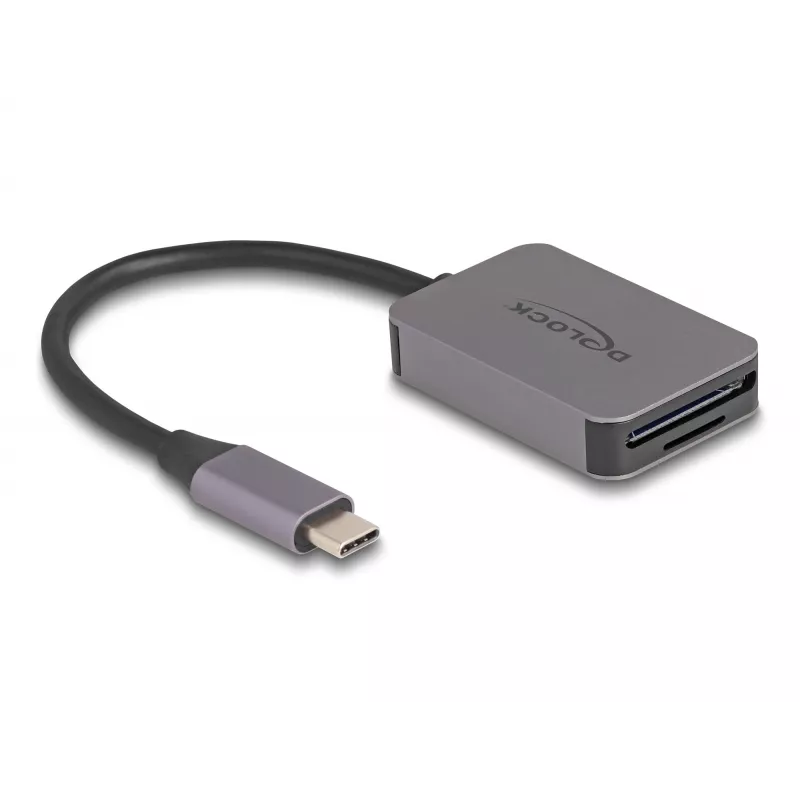 DeLOCK USB Type-C-kaartlezer aluminium SD Micro SD 5000 Mbit/s