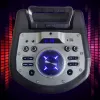 Draagbare Bluetooth-karaokeluidspreker MANTA SPK0803B140 140W, batterijgevoed, MIC/USB/microSD, FM, equalizer, wielen