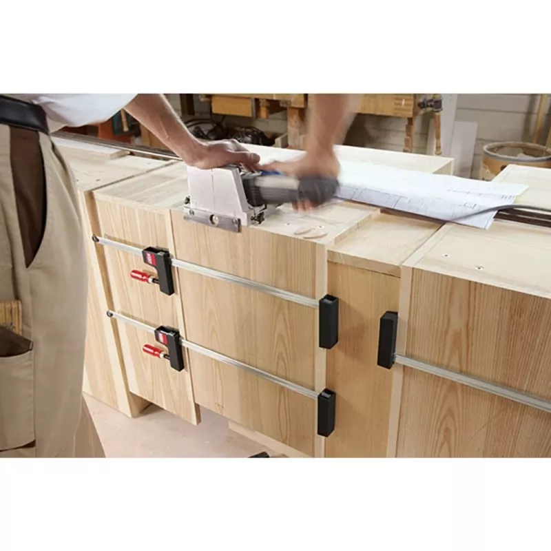 Bessey UniKlamp UK100 lijmklem, 1000 mm lengte, 80 mm uitlading, zwart/rood