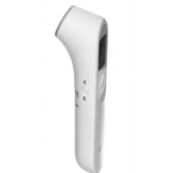 Contactloze infraroodthermometer Yuwell YT-1 — voorhoofd, bereik 32–43 °C, nauwkeurigheid ±0,3 °C, bediening met knoppen, alarm, AAA-batterijen