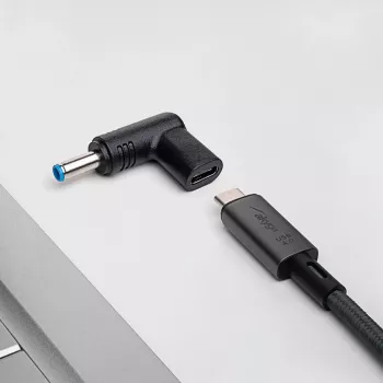 Akyga AK-ND-C09 oplaadadapter USB-C naar DC 4,5 x 3,0 mm + pin voor notebooks, 18,5-20 V, 100 W, voor HP