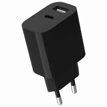 OPLADER USB UNIVERSEEL ZWART/2P TA-UC-2AC12-01-BK GEMBIRD