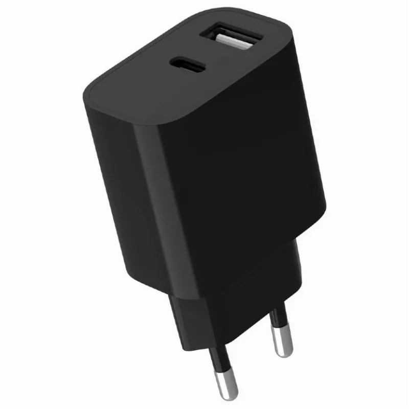 OPLADER USB UNIVERSEEL ZWART/2P TA-UC-2AC12-01-BK GEMBIRD