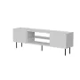 TV-kast cama meble LUCCA 180x40x59 cm — wit spaanplaat blad, witte behuizing