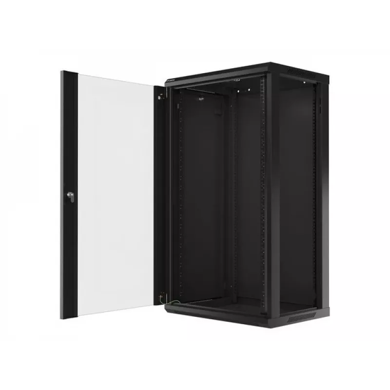 Wandkast LANBERG WF01-6422-10B, 22U, 19 inch, 600x450x1085 mm, staal, zwart