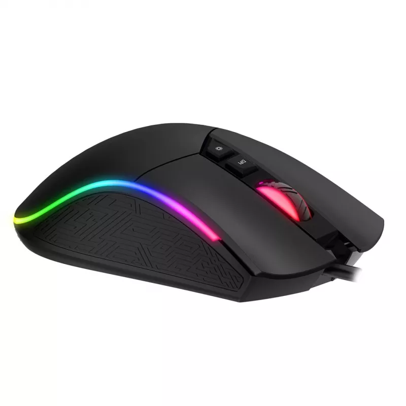 Havit MS1001S - optische gamingmuis voor rechtshandigen, USB Type A, zwart-grijs