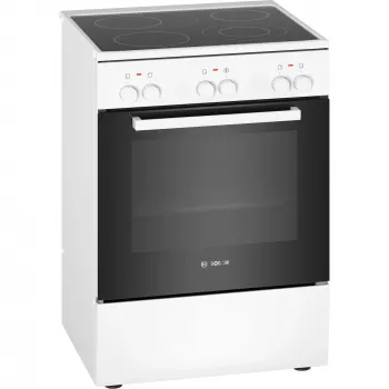 Bosch HKA090220 fornuis vrijstaand fornuis elektrische keramische kookplaat wit