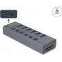 Externe USB 3.0 6-poorts hub DELOCK 64237 met afzonderlijke schakelaars en SD/MicroSD-kaartsleuf