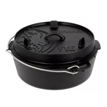 Dutch Oven Petromax ft6-t 5,5 L zwart gietijzer