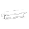 Maclean MC-904 2-in-1 wand- of tv-achterzijde legplank, max. 2 kg
