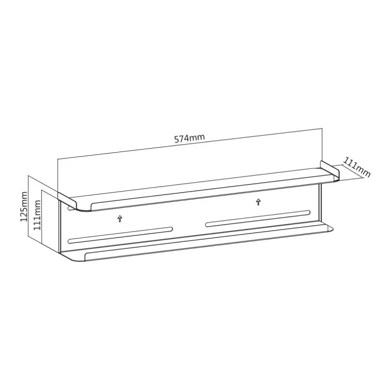 Maclean MC-904 2-in-1 wand- of tv-achterzijde legplank, max. 2 kg