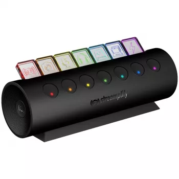 Streamplify HUB CTRL 7, 7x USB 3.0 Type-A, RGB, 12V, EU-stroomkabel – zwart