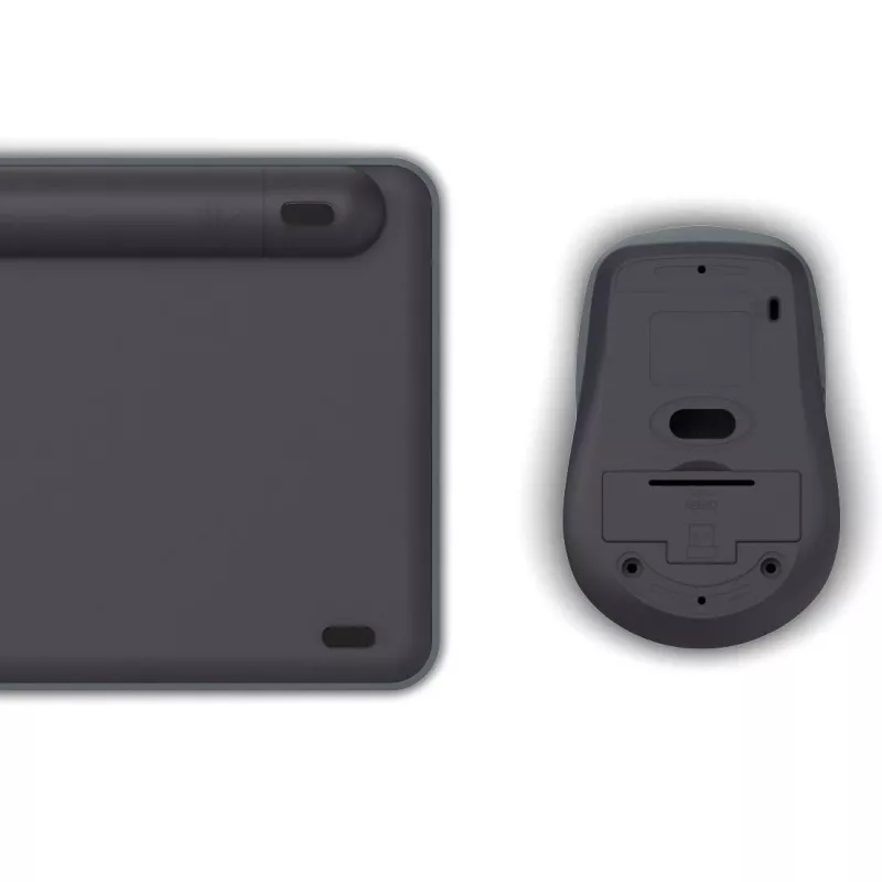 Multi-device toetsenbord- en muisset zwart grijs