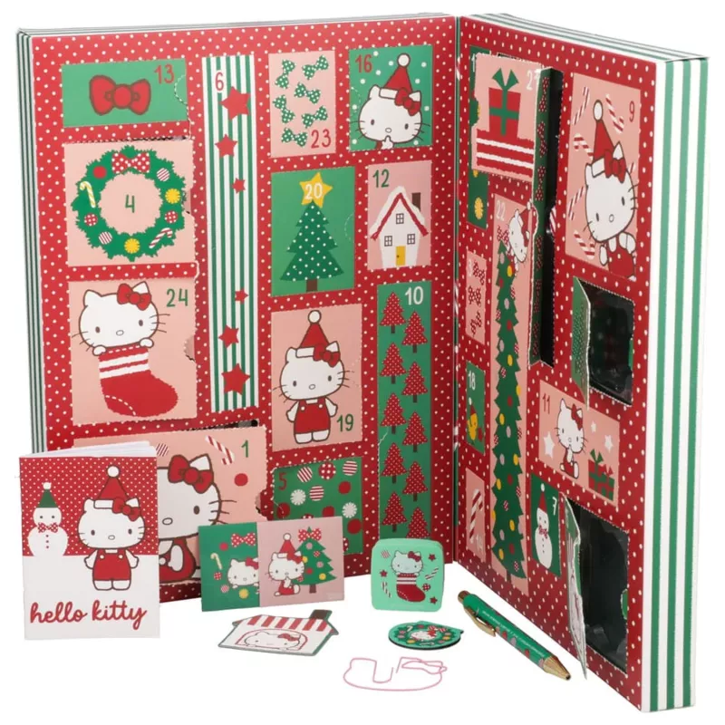 Adventskalender Paladone Hello Kitty schrijfwaren 24-daagse set met dagelijkse schrijfwarencadeaus