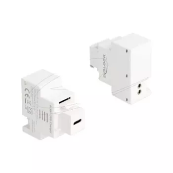 DELOCK keystone-module met USB-C PD 20W laadbus, wit