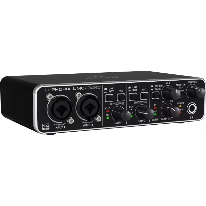 Behringer UMC204HD aanvullende muziekuitrusting