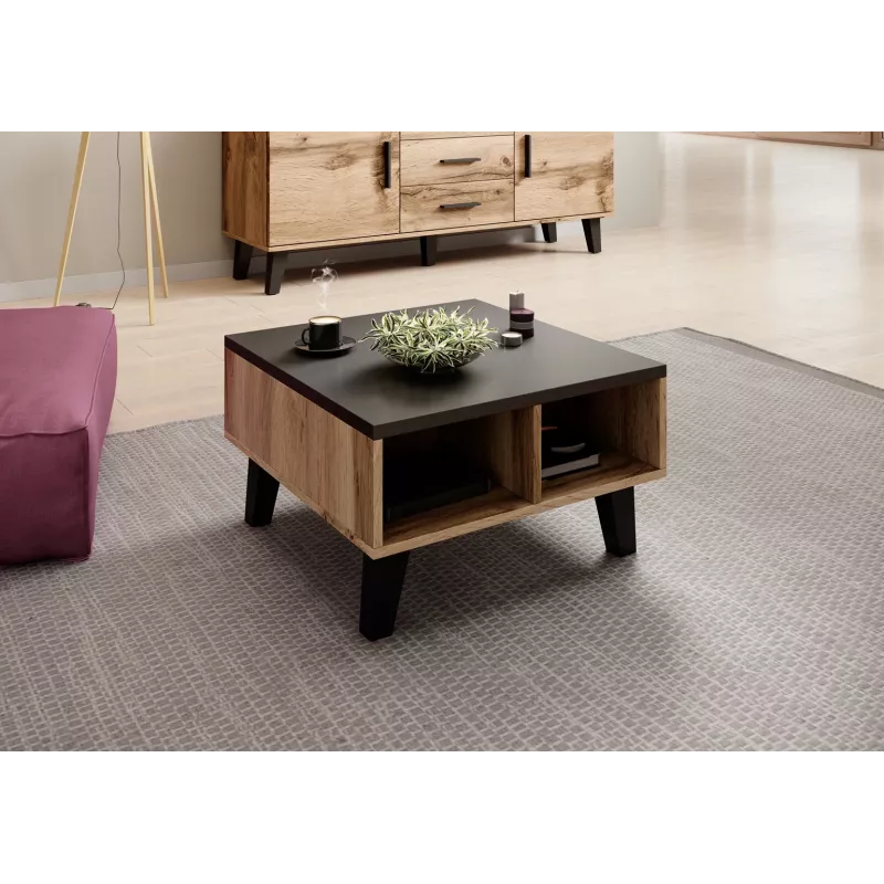 Cama LOTTA 60 salontafel Wotan-eiken/mat zwart