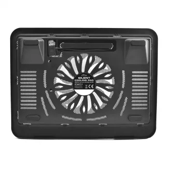 Koelpad MEDIA-TECH MT2660 – USB-laptopkoeler, 1 ventilator 13,5 cm, 20 CFM, 1000 tpm, 330×250×40 mm, 327 g, achtergrondverlichting
