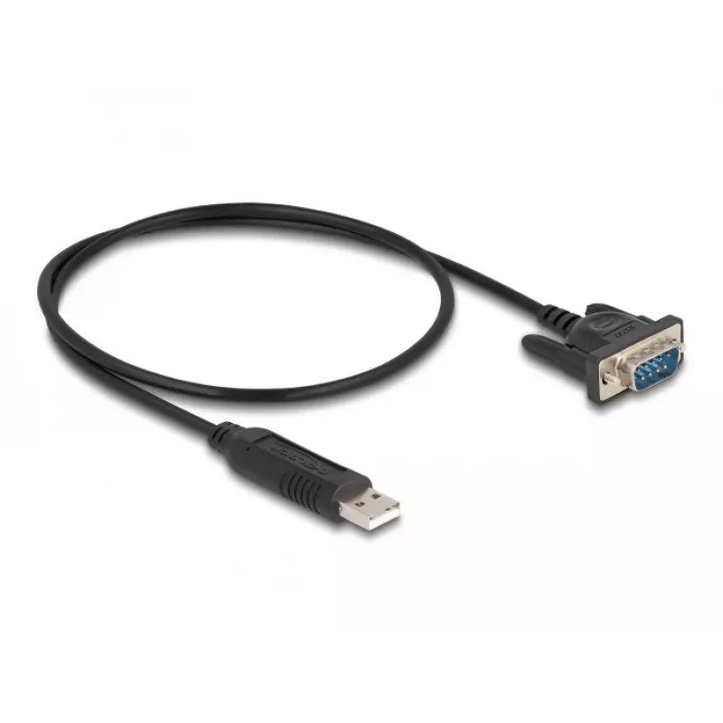 DeLOCK USB 2.0 naar serieel RS-232 adapter 50 cm FTDI zwart