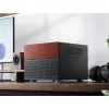 Jonsbo N4 microtower behuizing zwart robuust staal compacte PC-behuizing